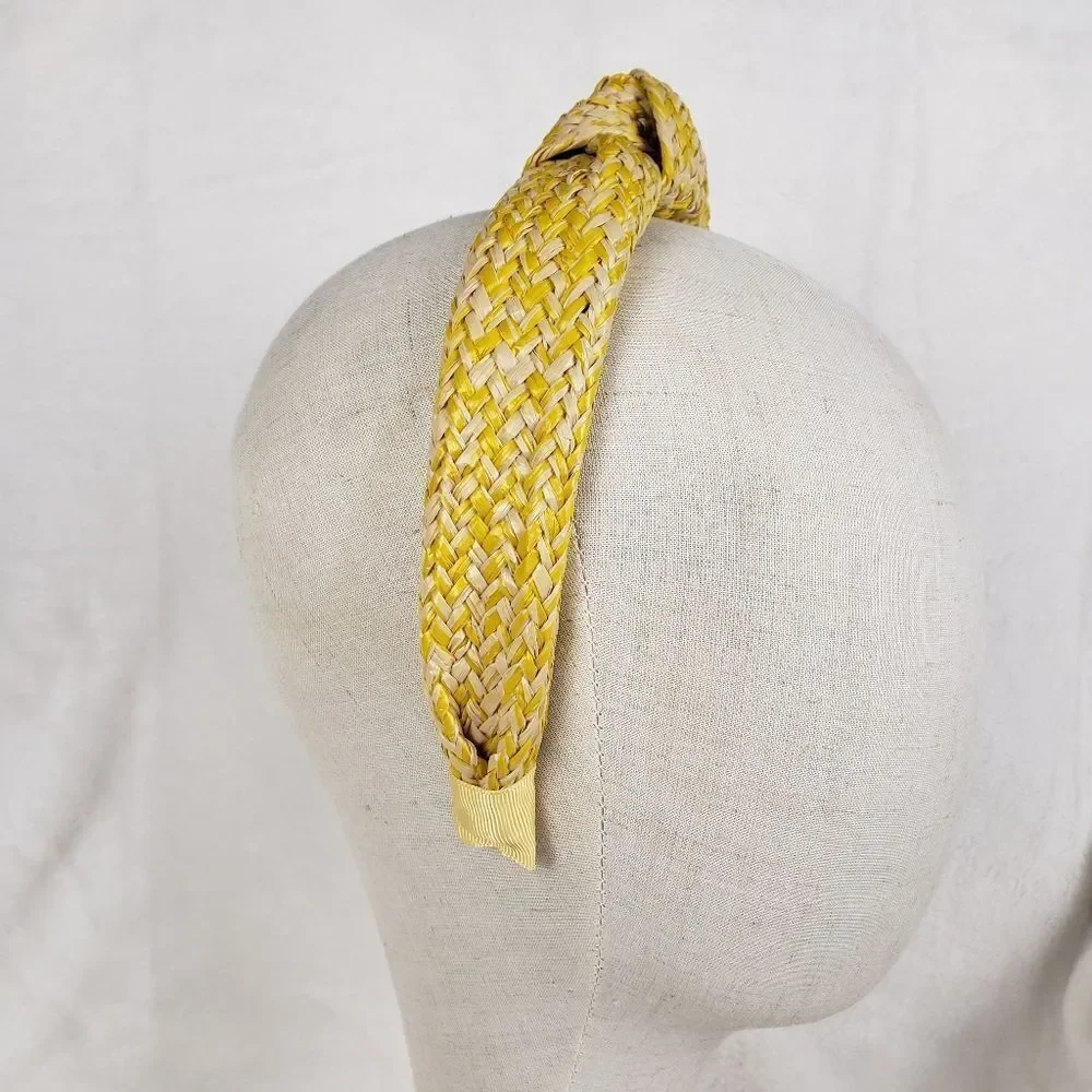 Woven Raffia Top Knot Headband
